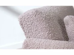 Discount Sofá cama convertible en osito - Patas de metal dorado - Función chaise longue Blanco