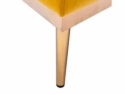 Discount Sofá cama convertible en osito - Patas de metal dorado - Función chaise longue Amarillo