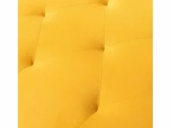 Discount Sofá cama convertible en osito - Patas de metal dorado - Función chaise longue Amarillo