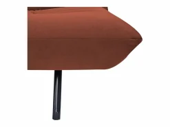 New Happy Garden Sofá cama de 3 plazas ANATOLE en terciopelo terracota - Naranja