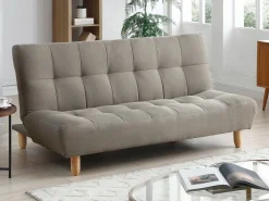 Best Sofá cama de 3 plazas clic-clac de tela ESTEBAN Sofá Escandinavo