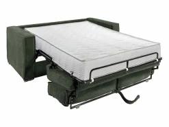 Outlet Vente-unique Sofá cama de 3 plazas con apertura italiana de pana beige LORETO Verde pino