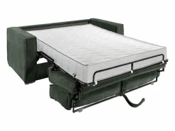 Online Vente-unique Sofá cama de 3 plazas con apertura italiana de pana beige LORETO Verde pino