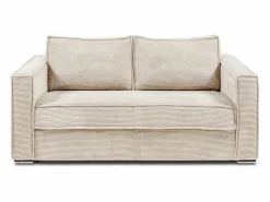 Vente-unique Sofá cama de 4 plazas con apertura italiana de pana LORETO