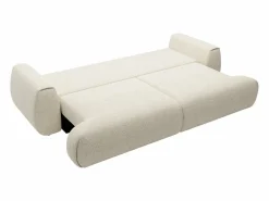 Online Vente-unique Sofá cama de 4 plazas convertible en tela jaspeada MONELIA Beige