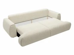 Online Vente-unique Sofá cama de 4 plazas convertible en tela jaspeada MONELIA Beige