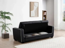 Clearance Sofá cama de 3 plazas convertible en cama NATY - Sofá - 3 Plazas|Sofás De Piel Sintética