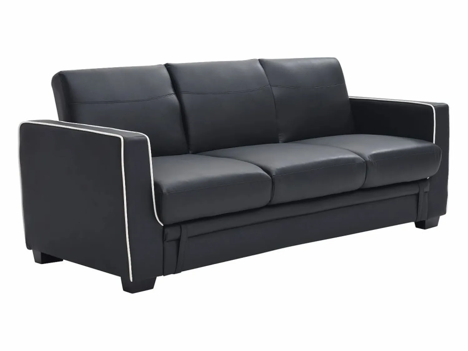 Clearance Sofá cama de 3 plazas convertible en cama NATY - Sofá - 3 Plazas|Sofás De Piel Sintética