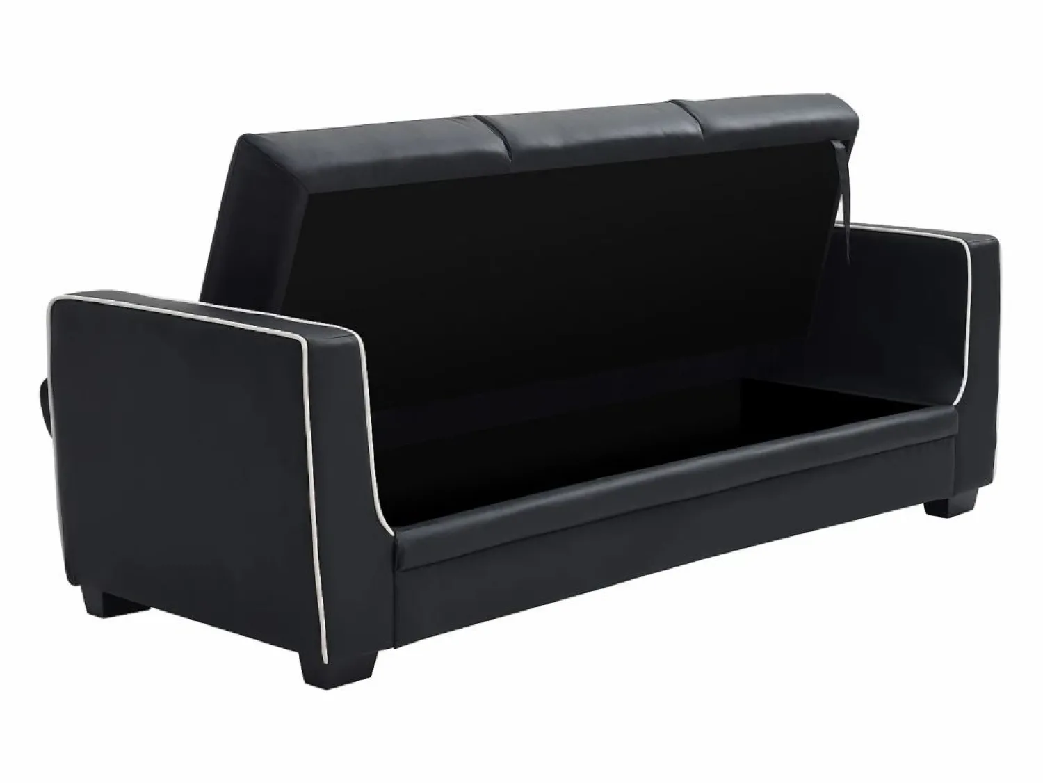 Clearance Sofá cama de 3 plazas convertible en cama NATY - Sofá - 3 Plazas|Sofás De Piel Sintética