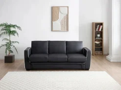 Clearance Sofá cama de 3 plazas convertible en cama NATY - Sofá - 3 Plazas|Sofás De Piel Sintética