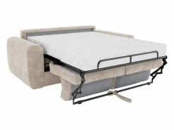 Outlet Sofá cama de 3 plazas de apertura rápida de tela . Cama de 140 cm - Colchón de 22 cm BOLIPO Sofá - 3 Plazas|Sofá Cama