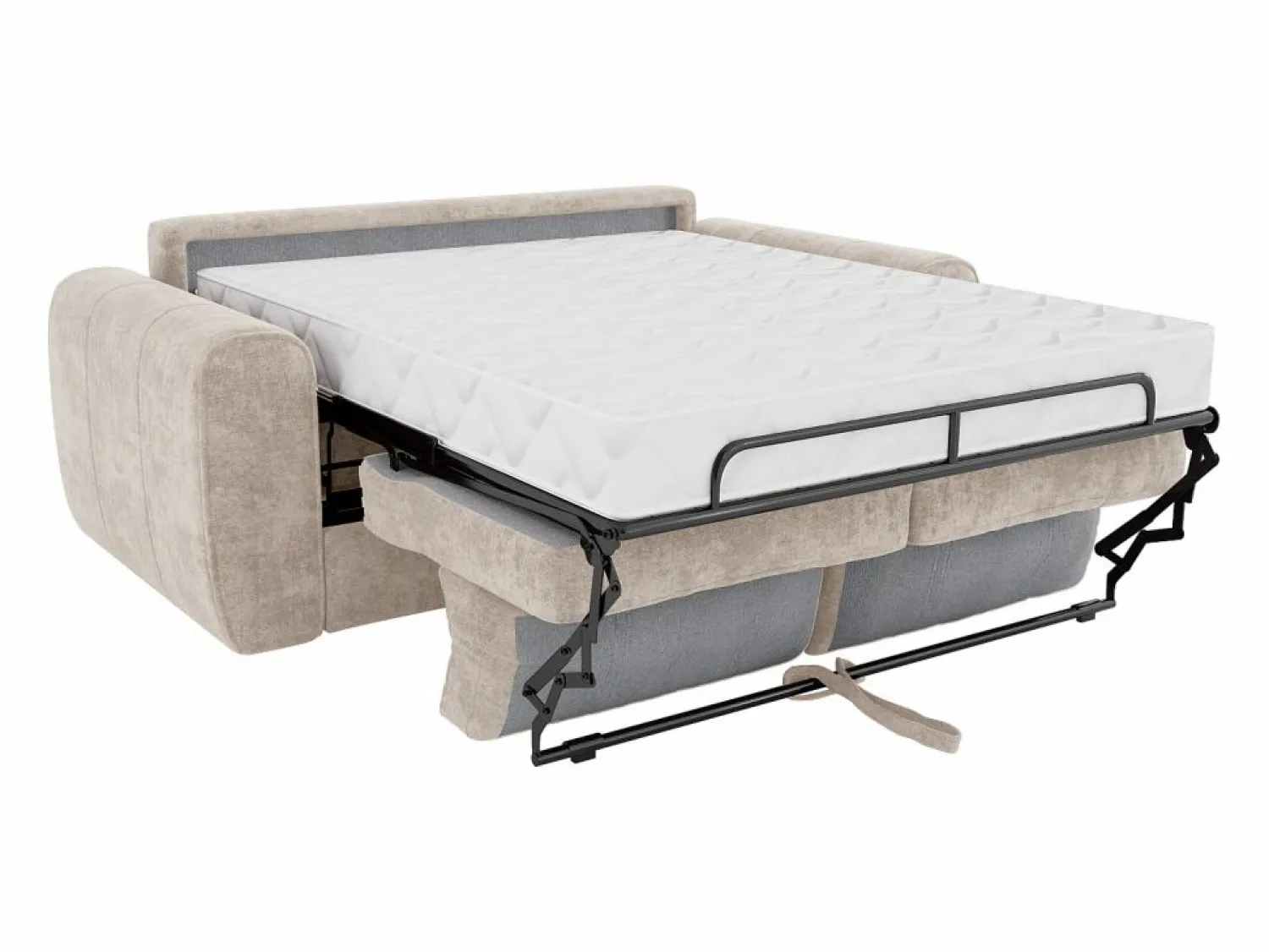 Outlet Sofá cama de 3 plazas de apertura rápida de tela . Cama de 140 cm - Colchón de 22 cm BOLIPO Sofá - 3 Plazas|Sofá Cama