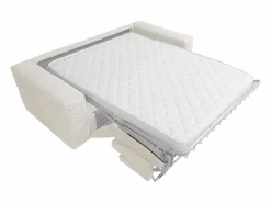 Clearance Vente-unique Sofá cama de 4 plazas de apertura rápida Tela bouclé colchón de 13 cm ISSORO Beige