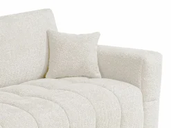 Clearance Vente-unique Sofá cama de 4 plazas de apertura rápida Tela bouclé colchón de 13 cm ISSORO Beige