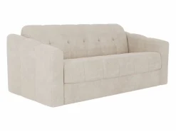 Clearance Sofá cama de 3 plazas de apertura rápida en tela texturizada colchón de 22 cm DARIELO Sofás Y Sillones