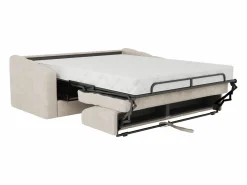 Clearance Sofá cama de 3 plazas de apertura rápida en tela texturizada colchón de 22 cm DARIELO Sofás Y Sillones