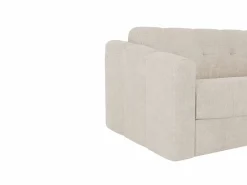 Clearance Sofá cama de 3 plazas de apertura rápida en tela texturizada colchón de 22 cm DARIELO Sofás Y Sillones
