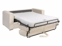 Vente-unique Sofá cama de 3 plazas de apertura rápida de pana color LORETO