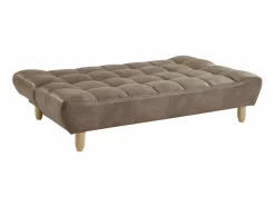 Clearance Sofá cama de 3 plazas de microfibra envejecida ESTEBAN Sofá Vintage|Sofá - 3 Plazas