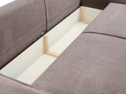Vente-unique Sofá cama de 4 plazas de pana - AMELIA