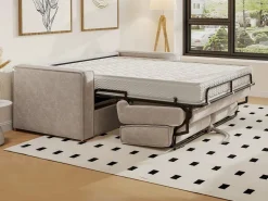 Best Sofá cama de 4 plazas de pana color LORETO Sofá De Terciopelo|Sofá - 4 Plazas