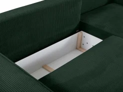 Vente-unique Sofá cama de 4 plazas de pana - AMELIA de Pascal Morabito