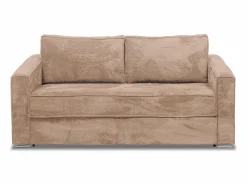 Vente-unique Sofá cama de 3 plazas de pana en color - 140 cm - 14 cm LORETO