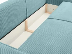 Vente-unique Sofá cama de 4 plazas de pana - AMELIA