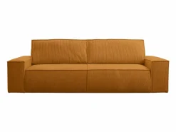 Clearance Sofá cama de 4 plazas de pana color AMELIA Sofá Vintage