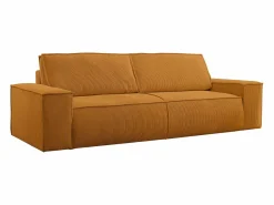 Clearance Sofá cama de 4 plazas de pana color AMELIA Sofá Vintage