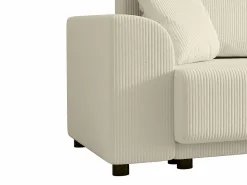 Best Vente-unique Sofá cama de 3 plazas de pana NESSARO Beige