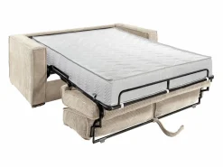 Vente-unique Sofá cama de 3 plazas de pana LORETO Beige