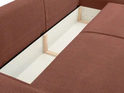 Discount Vente-unique Sofá cama de 4 plazas de pana AMELIA Rosa
