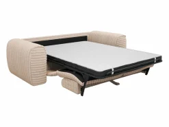 Vente-unique Sofá cama de 3 plazas de pana POGNIA