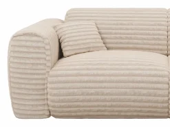 Vente-unique Sofá cama de 3 plazas de pana POGNIA