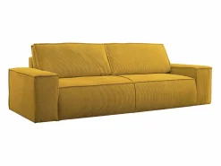 Vente-unique Sofá cama de 4 plazas de pana AMELIA