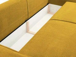 Vente-unique Sofá cama de 4 plazas de pana AMELIA