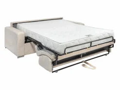 Vente-unique Sofá cama de 4 plazas de pana - 160 cm - 22 cm CALITO