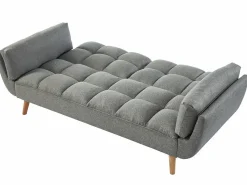 Vente-unique Sofá cama de 3 plazas de tela LOELINE chiné. Made for Design