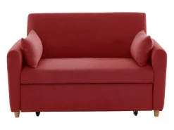 Vente-unique Sofá cama de 2 plazas de tela AYLA