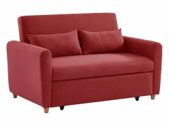 Vente-unique Sofá cama de 2 plazas de tela AYLA