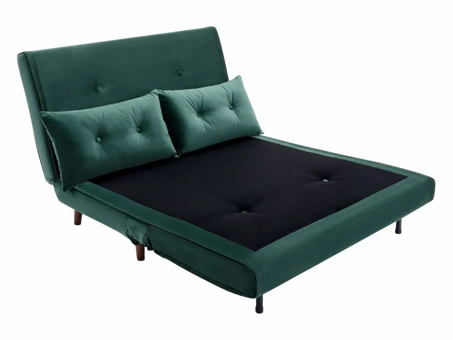 Sale Sofá cama de 2 plazas de terciopelo de estilo joven URIBIA. Sofá - 2 Plazas