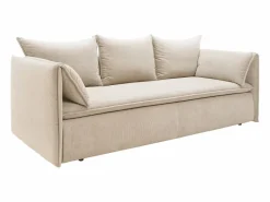 Vente-unique Sofá cama de 3 plazas de terciopelo de canalé TEODORA de PASCAL MORABITO