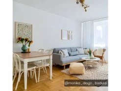 Vente-unique Sofá cama de 3 plazas de tela ESME