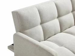 Vente-unique Sofá cama de 3 plazas de tela con vintage - ROREMA