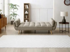 Vente-unique Sofá cama de 3 plazas de tela LOELINE