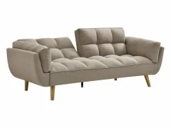 Vente-unique Sofá cama de 3 plazas de tela LOELINE