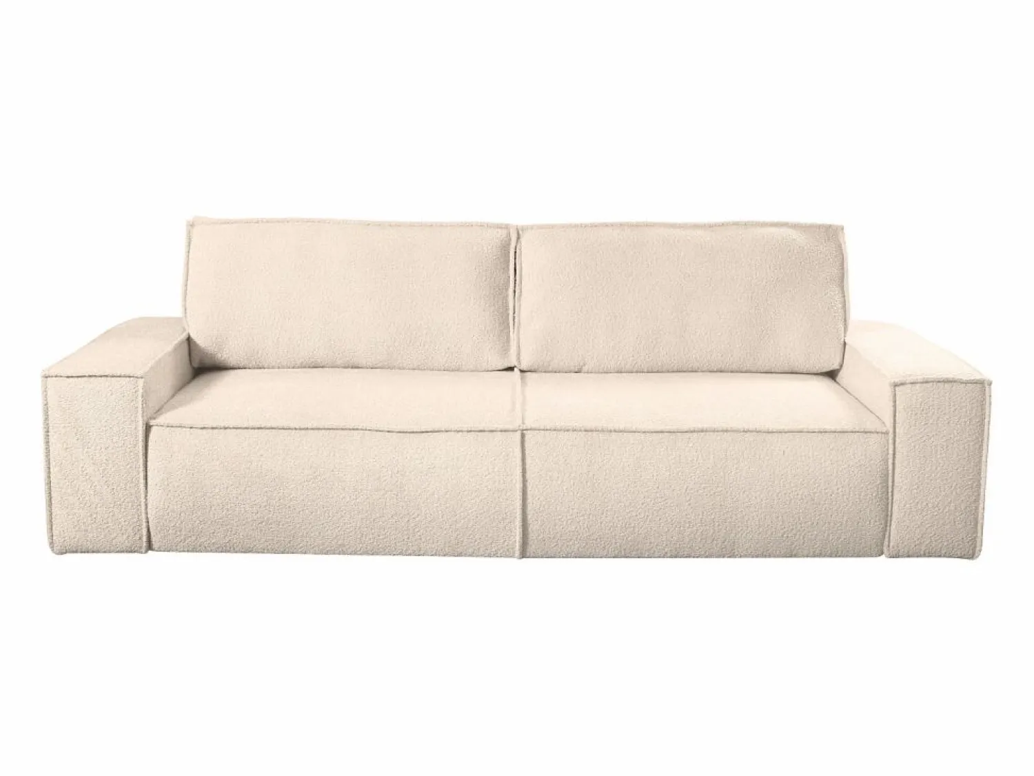 Sale Vente-unique Sofá cama de 3 plazas de tela bouclette - AMELIA de Pascal Morabito Beige