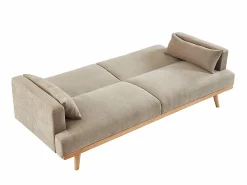 Vente-unique Sofá cama de 3 plazas de tela ESME