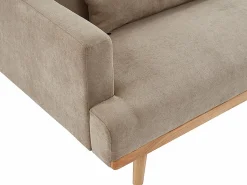 Vente-unique Sofá cama de 3 plazas de tela ESME